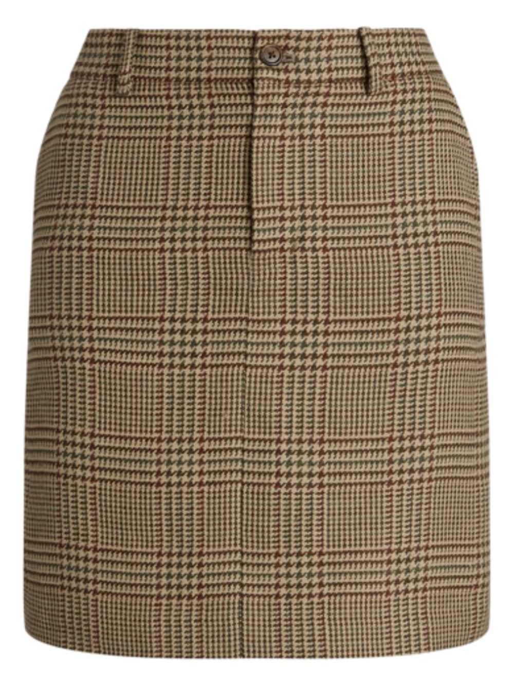 Ralph Lauren Glen Plaid Tweed Pencil Miniskirt